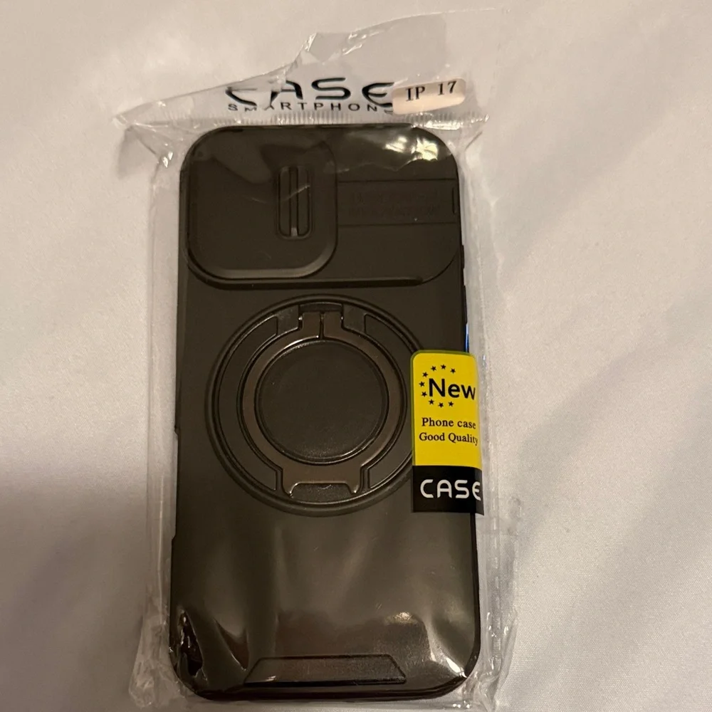 Black Smartphone Case with Ring Holder